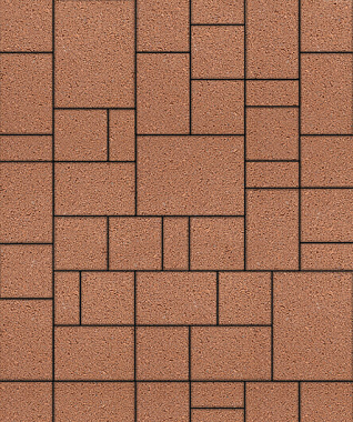 Тротуарная плитка МЮНХЕН - Стандарт Оранжевый, комплект из 4 видов плит