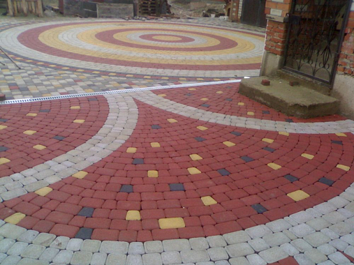 Тротуарная плитка КЛАССИКО - Стандарт Красный, комплект из 3 видов плит