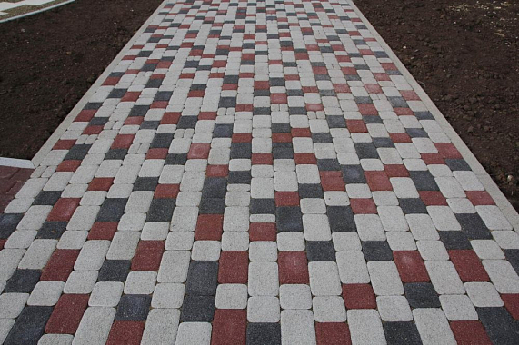 Тротуарная плитка КЛАССИКО - Стандарт Белый, комплект из 2 видов плит