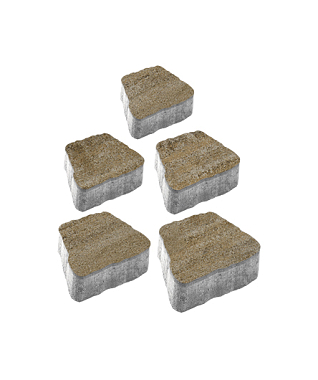 Тротуарная плитка АНТИК - Искусственный камень Доломит, комплект из 5 видов плит
