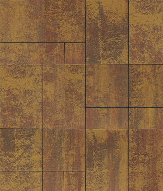 Тротуарная плитка Грандо - Листопад гладкий Осень, комплект из 4 видов плит
