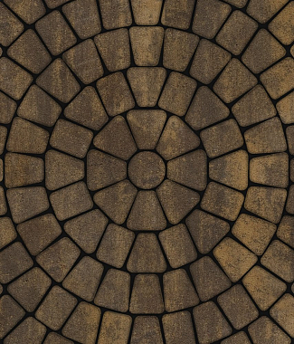 Тротуарная плитка КЛАССИКО - Листопад гладкий Мокко, комплект из 3 видов плит