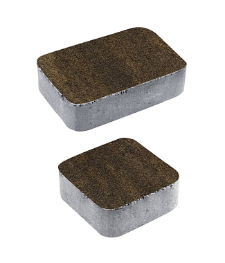 Тротуарная плитка КЛАССИКО - Листопад гранит Мокко, комплект из 2 видов плит