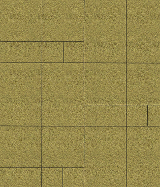 Тротуарная плитка Грандо - Гранит Желтый, комплект из 4 видов плит