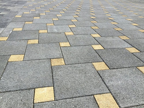Тротуарная плитка КВАДРАТ - Гранит Серый