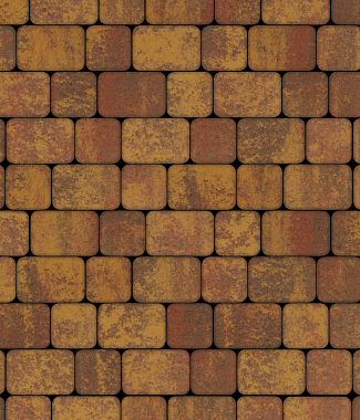 Тротуарная плитка КЛАССИКО - Листопад гладкий Осень, комплект из 2 видов плит
