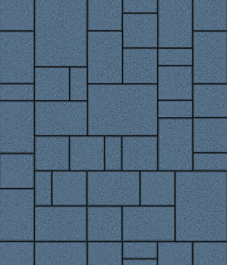 Тротуарная плитка МЮНХЕН - Стандарт Синий, комплект из 4 видов плит