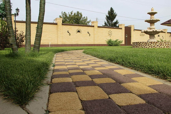 Тротуарная плитка КЛАССИКО - Гранит Коричневый, комплект из 3 видов плит
