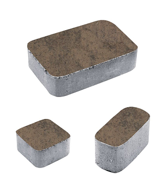 Тротуарная плитка КЛАССИКО - Листопад гладкий Шелковица, комплект из 3 видов плит