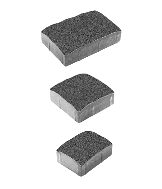 Тротуарная плитка УРИКО - Гранит Серый, комплект из 3 видов плит