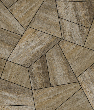 Тротуарная плитка ОРИГАМИ - Искусственный камень Доломит, комплект из 6 видов плит