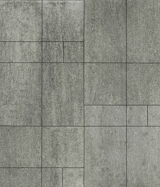 Тротуарная плитка Грандо - Искусственный камень Шунгит, комплект из 4 видов плит