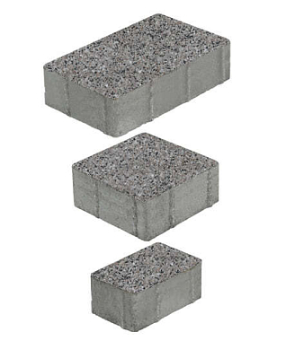 Тротуарная плитка СТАРЫЙ ГОРОД - Стоунмикс кремовый с черным, комплект из 3 видов плит
