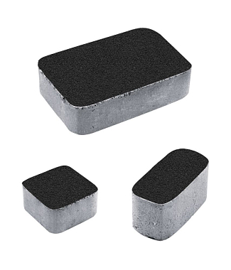 Тротуарная плитка КЛАССИКО - Гранит Черный, комплект из 3 видов плит