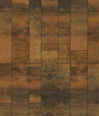 Тротуарная плитка ПАРКЕТ - Листопад гладкий Саванна, комплект из 4 видов плит