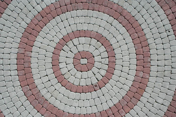 Тротуарная плитка КЛАССИКО - Гранит Красный, комплект из 3 видов плит