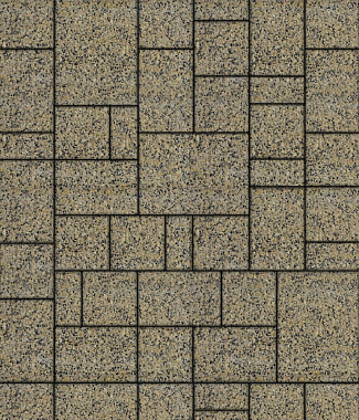 Тротуарная плитка МЮНХЕН - Гранит Желтый с черным, комплект из 4 видов плит