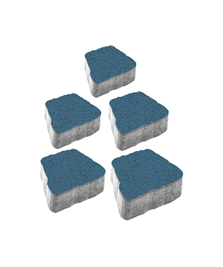 Тротуарная плитка АНТИК - Гранит Синий, комплект из 5 видов плит