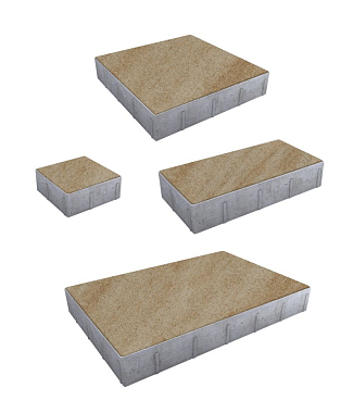 Тротуарная плитка Грандо - Искусственный камень Степняк, комплект из 4 видов плит