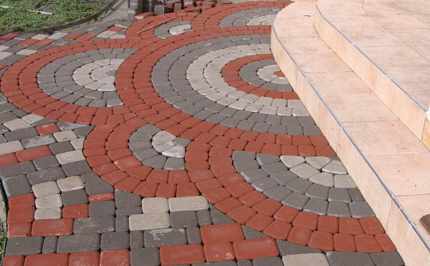Тротуарная плитка КЛАССИКО - Стандарт Красный, комплект из 3 видов плит