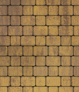 Тротуарная плитка КЛАССИКО - Листопад гладкий Янтарь, комплект из 2 видов плит