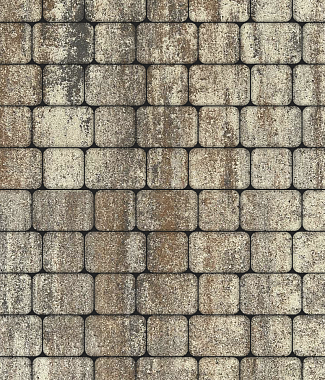 Тротуарная плитка КЛАССИКО - Листопад гладкий Песчаник, комплект из 2 видов плит