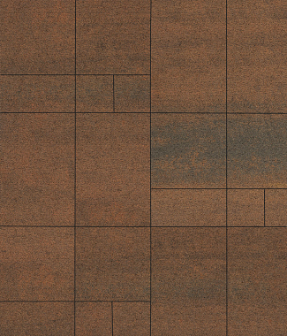 Тротуарная плитка Грандо - Листопад гранит Мустанг, комплект из 4 видов плит