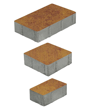 Тротуарная плитка СТАРЫЙ ГОРОД - Листопад гладкий Каир, комплект из 3 видов плит