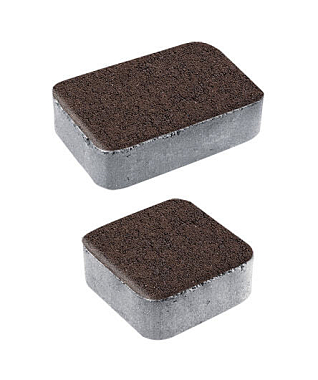 Тротуарная плитка КЛАССИКО - Гранит Коричневый, комплект из 2 видов плит
