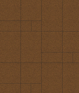 Тротуарная плитка Грандо - Гранит Оранжевый, комплект из 4 видов плит