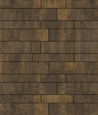 Тротуарная плитка ПАРКЕТ - Листопад гладкий Мокко, комплект из 6 видов плит
