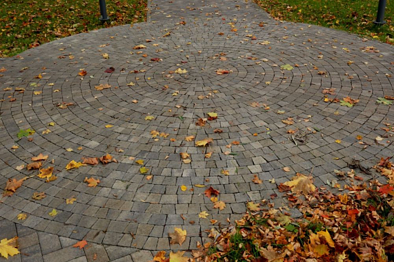 Тротуарная плитка АНТИК - Листопад гладкий Старый замок, комплект из 5 видов плит