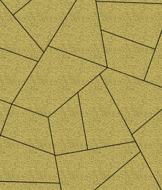 Тротуарная плитка ОРИГАМИ - Гранит Желтый, комплект из 6 видов плит