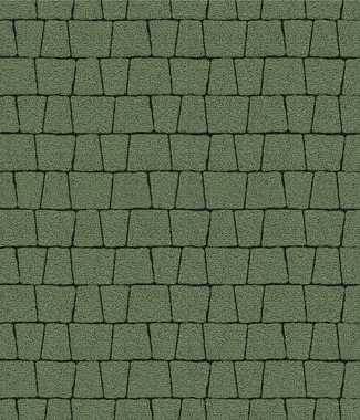 Тротуарная плитка АНТИК - Гранит Зеленый, комплект из 5 видов плит