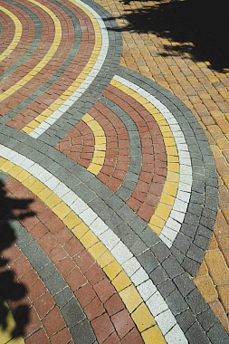 Тротуарная плитка АНТИК - Стандарт Желтый, комплект из 5 видов плит