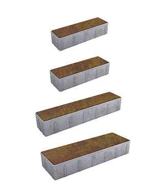 Тротуарная плитка ПАРКЕТ - Листопад гранит Осень, комплект из 4 видов плит