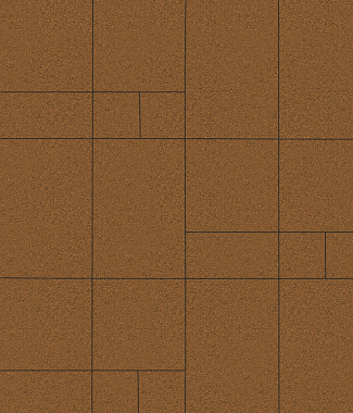 Тротуарная плитка Грандо - Стандарт Оранжевый, комплект из 4 видов плит