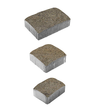 Тротуарная плитка УРИКО - Искусственный камень Базальт, комплект из 3 видов плит