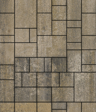 Тротуарная плитка МЮНХЕН - Искусственный камень Базальт, комплект из 4 видов плит