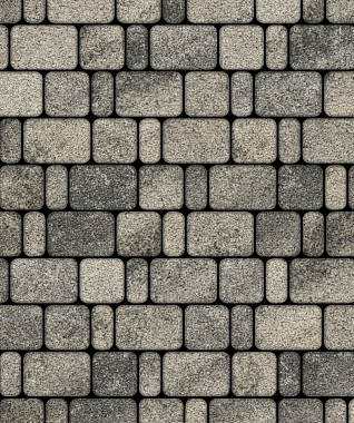 Тротуарная плитка КЛАССИКО - Листопад гранит Антрацит, комплект из 3 видов плит