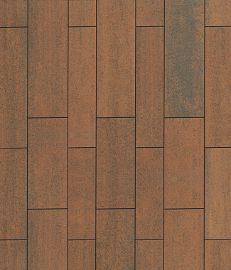 Тротуарная плитка ПАРКЕТ - Листопад гладкий Мустанг, комплект из 4 видов плит