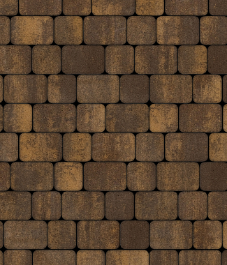 Тротуарная плитка КЛАССИКО - Листопад гладкий Мокко, комплект из 2 видов плит