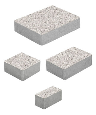 Тротуарная плитка МЮНХЕН - Стоунмикс Белый, комплект из 4 видов плит