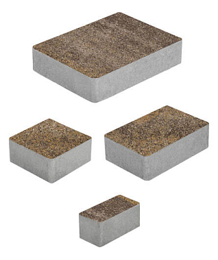 Тротуарная плитка МЮНХЕН - Искусственный камень Доломит, комплект из 4 видов плит