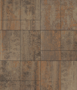 Тротуарная плитка Грандо - Листопад гладкий Клен, комплект из 4 видов плит