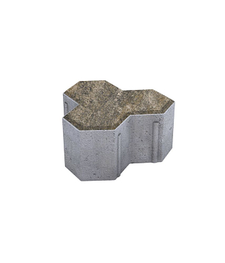Тротуарная плитка ТРИЛИСТНИК - Искусственный камень Базальт