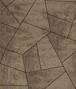 Тротуарная плитка ОРИГАМИ - Листопад гладкий Старый замок, комплект из 6 видов плит