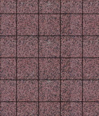 Тротуарная плитка КВАДРАТ - Гранит Красный с черным