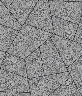 Тротуарная плитка ОРИГАМИ - Гранит Серый с чёрным, комплект из 6 видов плит