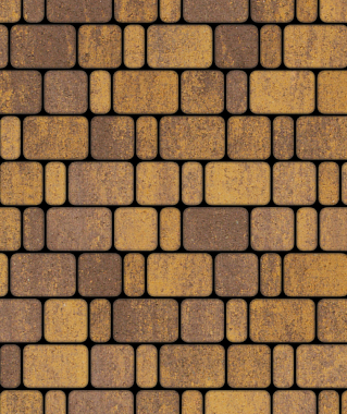 Тротуарная плитка КЛАССИКО - Листопад гладкий Янтарь, комплект из 3 видов плит